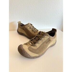KEEN Men’s Jasper Shoes Casual Leather Brown Tan Low Top Hiking Climbing Size 7